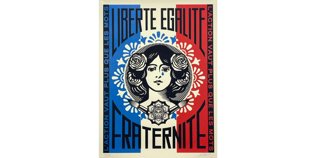 Marianne: L'action Vaut Plus Que Les Mots by Shepard Fairey — fine art print available at Rowang Gallery