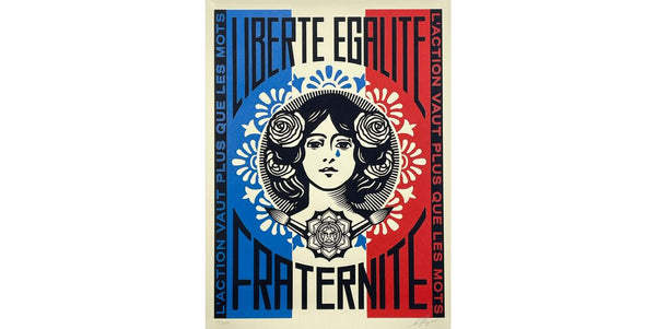 Marianne: L'action Vaut Plus Que Les Mots by Shepard Fairey — fine art print available at Rowang Gallery