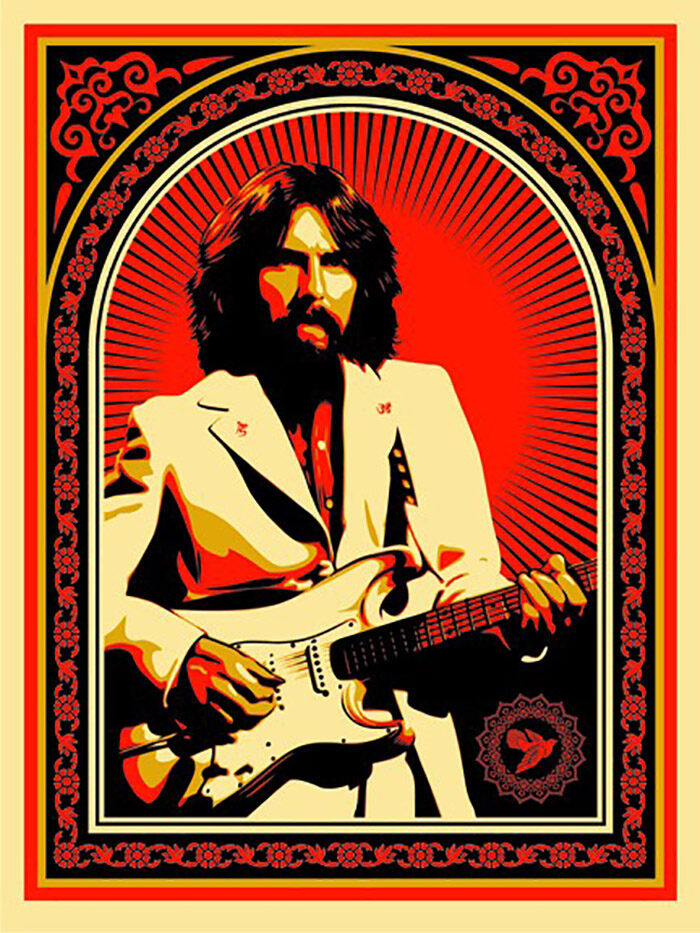 George Harrison - Friendship and Support by Shepard Fairey — fine art print available at Rowang Gallery
