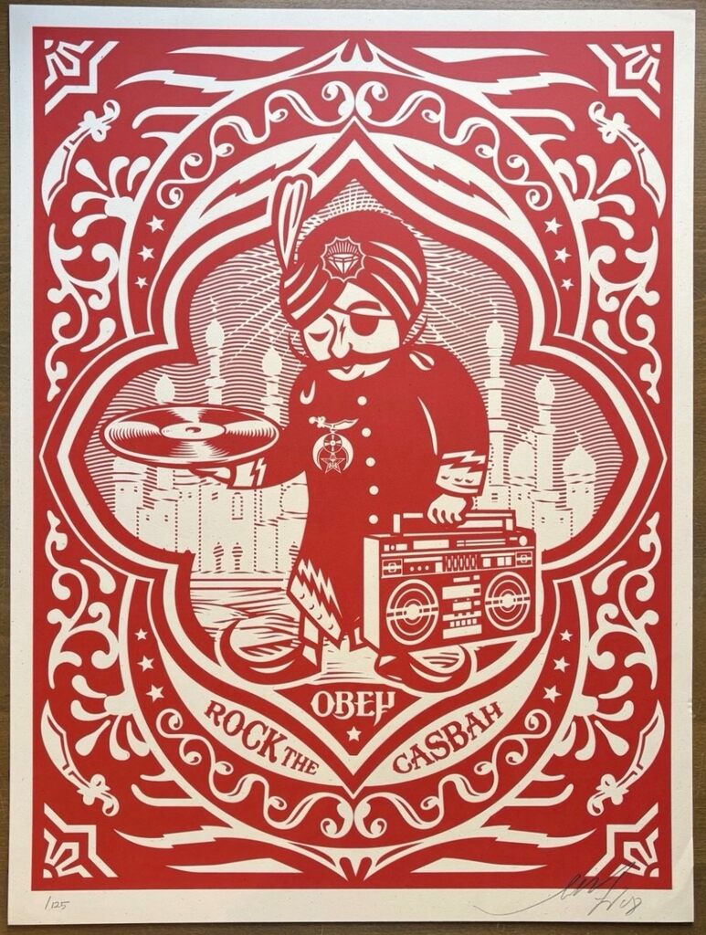 Rock The Casbah by Shepard Fairey — fine art print available at Rowang Gallery