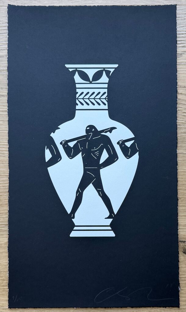 End Of Empire - Lekythos - Black by Cleon Peterson — fine art print available at Rowang Gallery