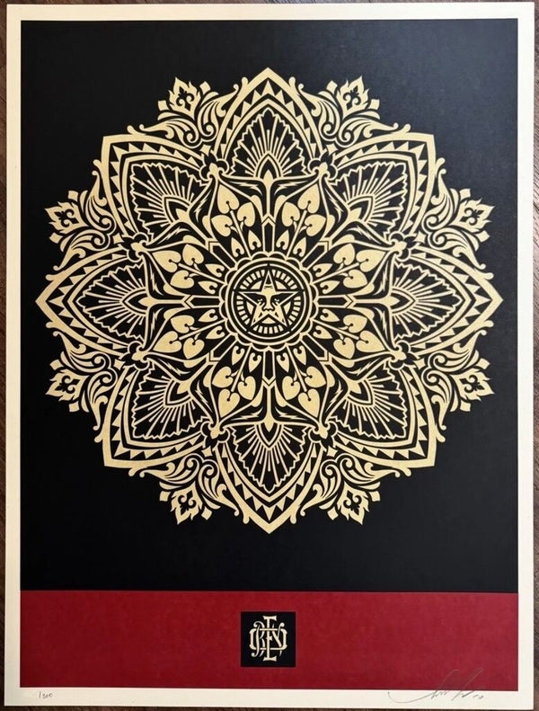 Mandala Ornament (Holiday) by Shepard Fairey — fine art print available at Rowang Gallery