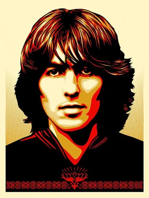 George Harrison by Shepard Fairey — fine art print available at Rowang Gallery