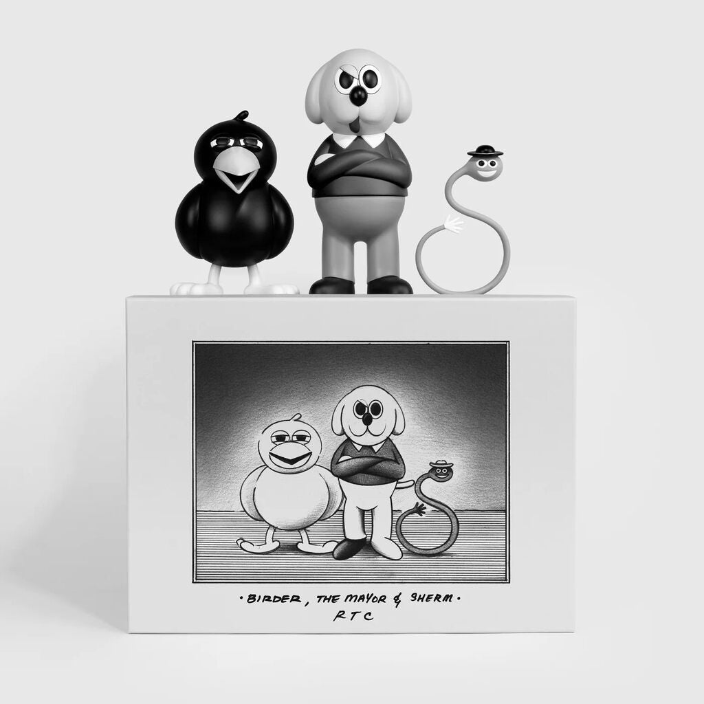 Birder, The Mayor & Sherm by Ryan Travis Christian — sculpture available at Rowang Gallery