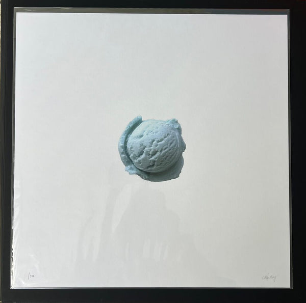 Light Blue Ice Cream Scoop by CJ Hendry — fine art print available at Rowang Gallery