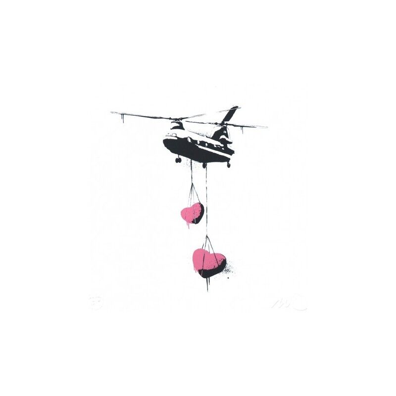 Chinook Hearts (Pink Variant) by Martin Whatson — fine art print available at Rowang Gallery