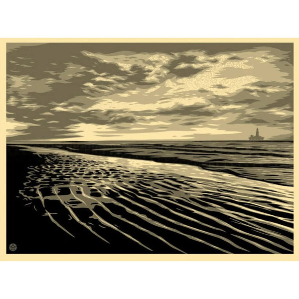 Moon Over Biloxi by Shepard Fairey — fine art print available at Rowang Gallery