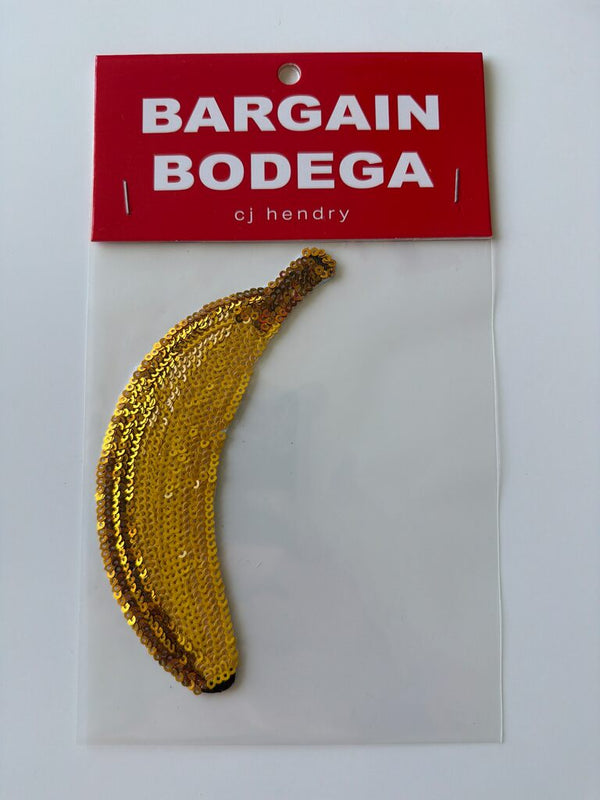 Bargain Bodega Sequin Patch - Banana by CJ Hendry — collectible available at Rowang Gallery