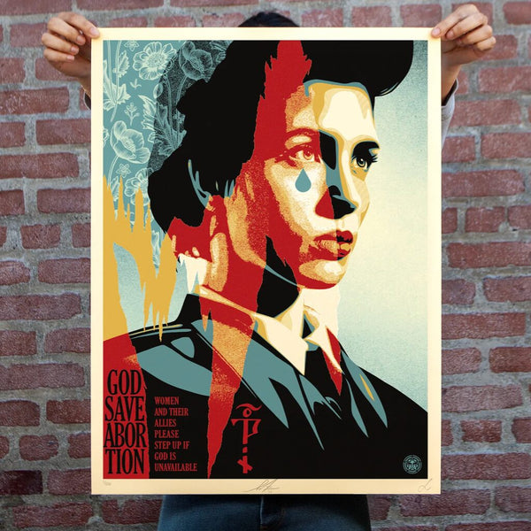 God Save Abortion by Shepard Fairey x Pussy Riot — fine art print available at Rowang Gallery