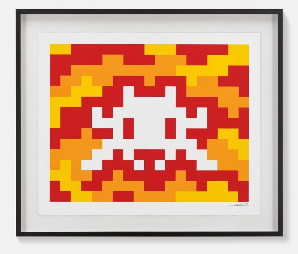 CAMO - M-4C-M1 - Framed by Invader — fine art print available at Rowang Gallery