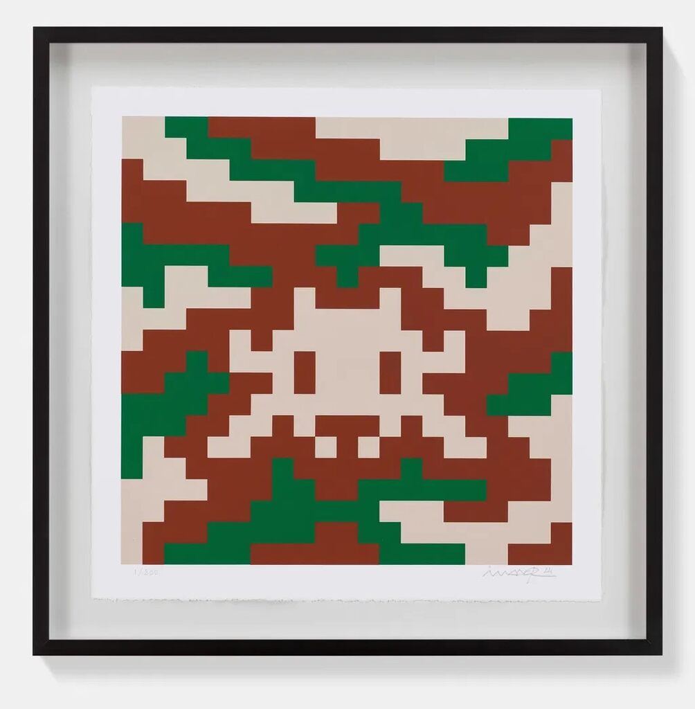 Camo - S-3C-M1 - Framed by Invader — fine art print available at Rowang Gallery