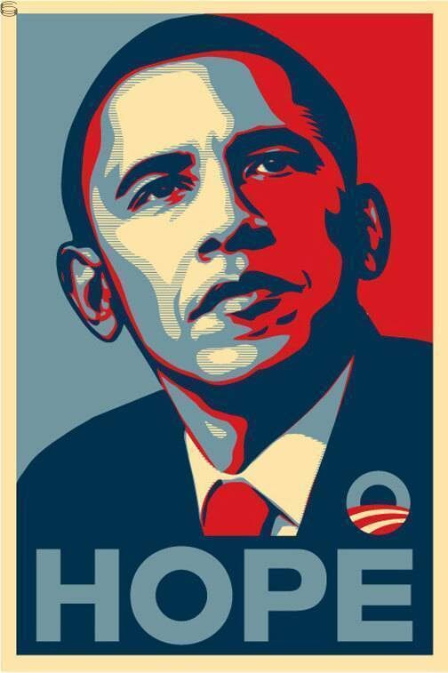 Hope (Campaign Fundraiser Offset Litho) by Shepard Fairey — fine art print available at Rowang Gallery