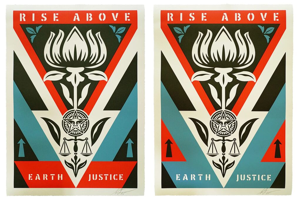 RIse Above Earth Justice Set by Shepard Fairey — fine art print available at Rowang Gallery