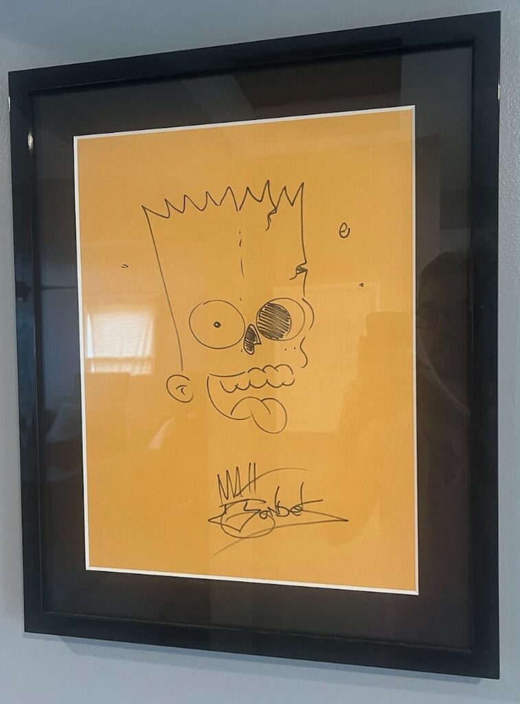 Bart Simpson Sketch on Paper by Matt Gondek — work on paper available at Rowang Gallery