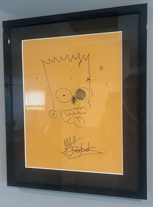 Bart Simpson Sketch on Paper by Matt Gondek — work on paper available at Rowang Gallery