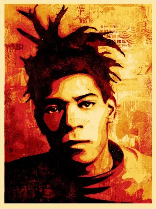 Basquiat Canvas by Shepard Fairey — fine art print available at Rowang Gallery