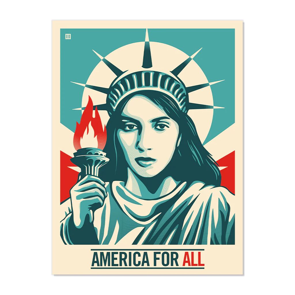 America For All by Thomas Wimberly — fine art print available at Rowang Gallery