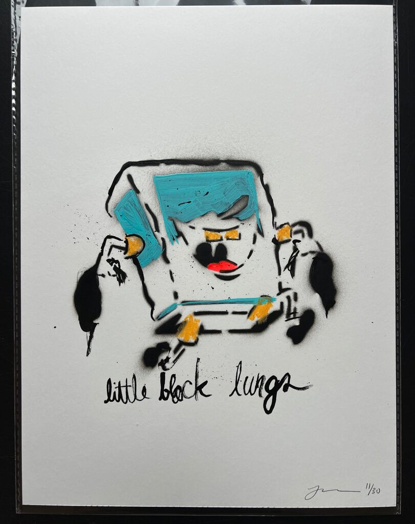 Little Black Lungs by Johnny in Paris — fine art print available at Rowang Gallery