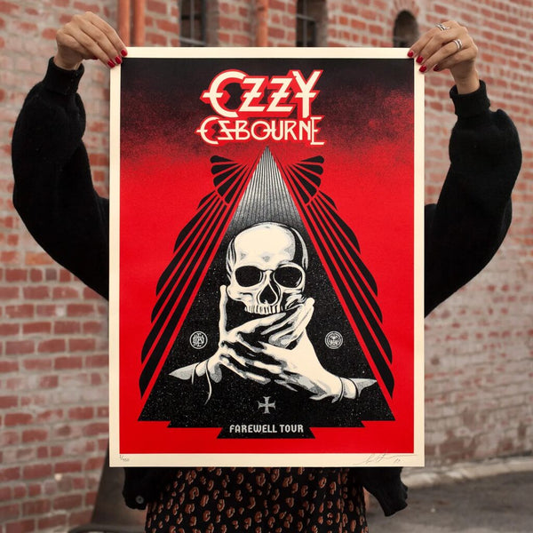 Ozzy Osbourne Farewell Tour - Red by Shepard Fairey — fine art print available at Rowang Gallery