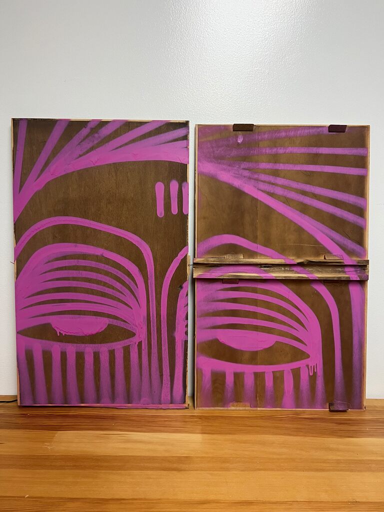 Untitled by Ahol Sniffs Glue — painting available at Rowang Gallery