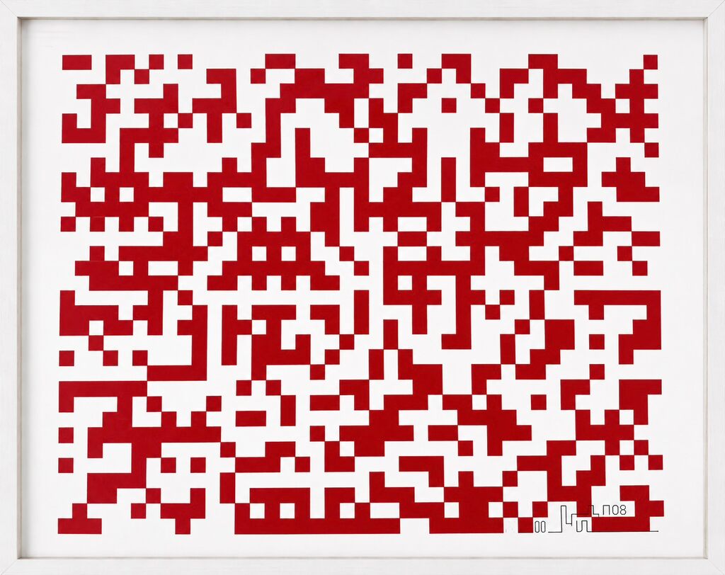 Binary Bug by Invader — fine art print available at Rowang Gallery