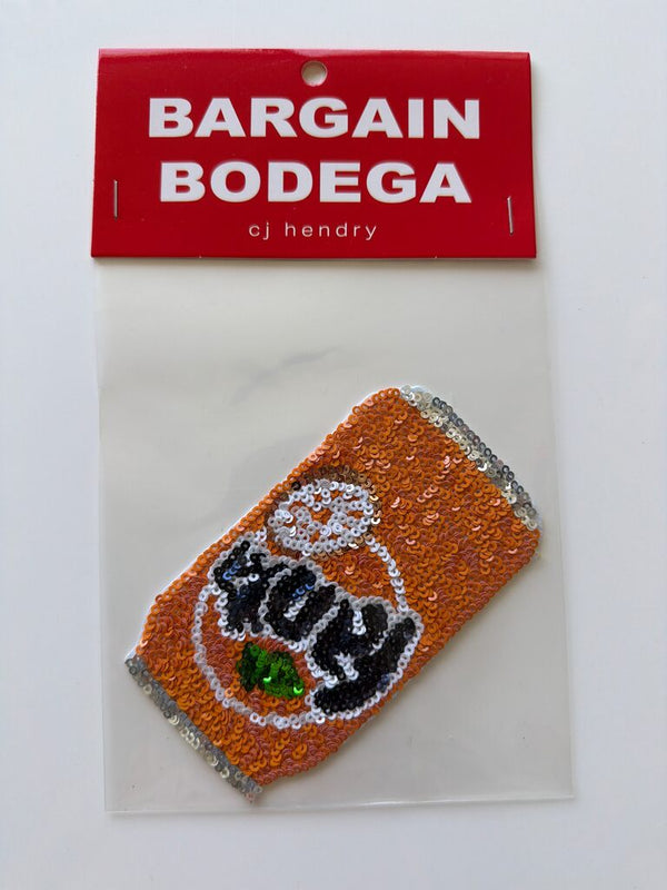Bargain Bodega Sequin Patch - Fanta Soda Can by CJ Hendry — collectible available at Rowang Gallery