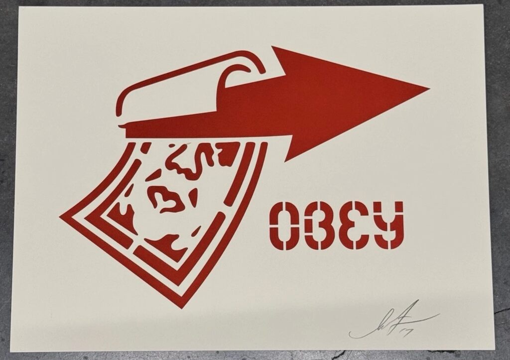 Overnight Delivery by Shepard Fairey — fine art print available at Rowang Gallery