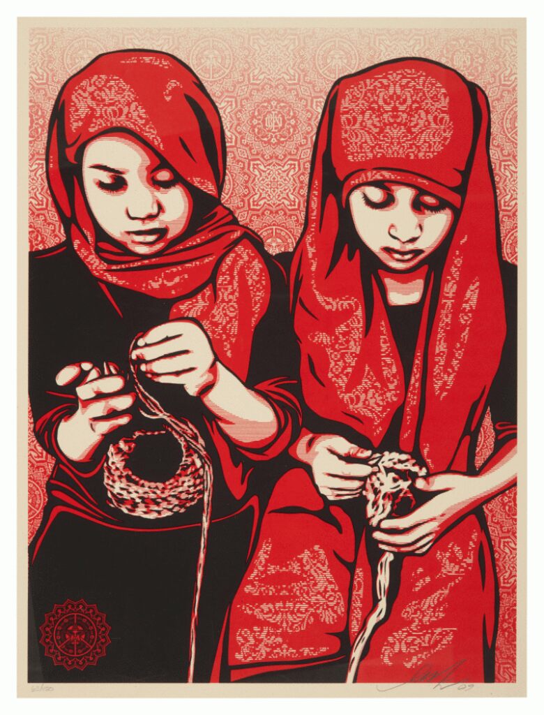 Close Knit by Shepard Fairey — fine art print available at Rowang Gallery