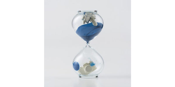 Hourglass (Blue) by Daniel Arsham — sculpture available at Rowang Gallery