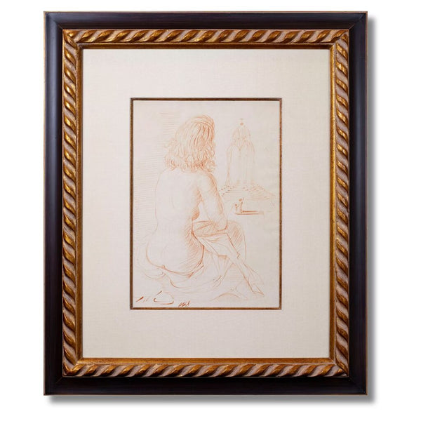 My Wife Gala Contemplating Her Own Flesh Becoming Stairs by Salvador Dalí — work on paper available at Rowang Gallery