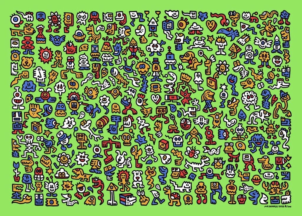 Alien Town by Mr Doodle — fine art print available at Rowang Gallery