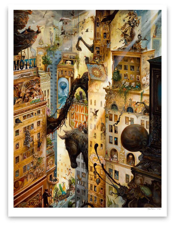 Community Zoo by Esao Andrews — fine art print available at Rowang Gallery