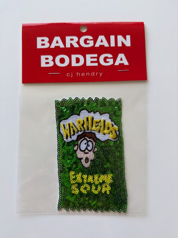 Bargain Bodega Sequin Patch - Warheads by CJ Hendry — collectible available at Rowang Gallery