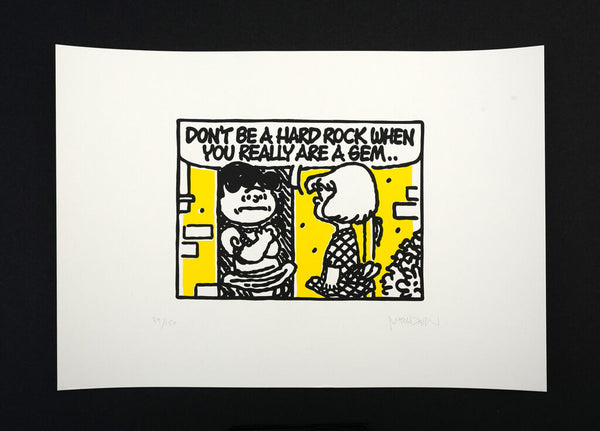 Hard Rock (Lauren Hill) (Yellow) by Mark Drew — fine art print available at Rowang Gallery