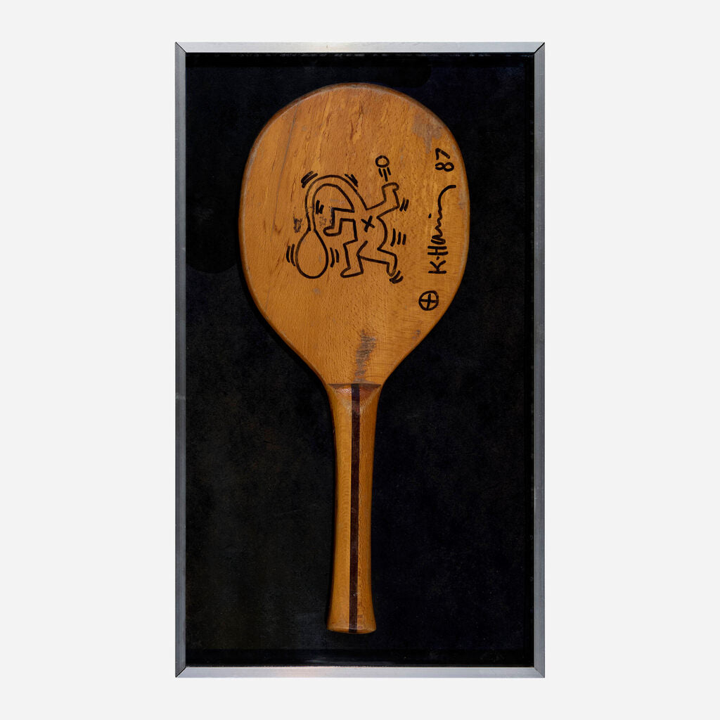 Untitled Paddle by Keith Haring — mixed media available at Rowang Gallery