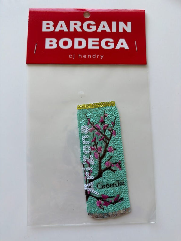Bargain Bodega Sequin Patch - Arizona Green Tea by CJ Hendry — collectible available at Rowang Gallery