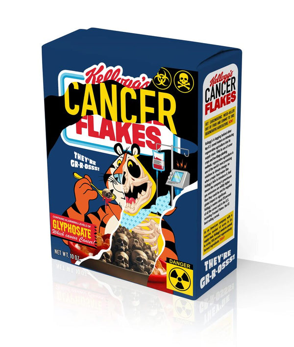 Cancer Flakes Cereal Box by Tristan Eaton — collectible available at Rowang Gallery