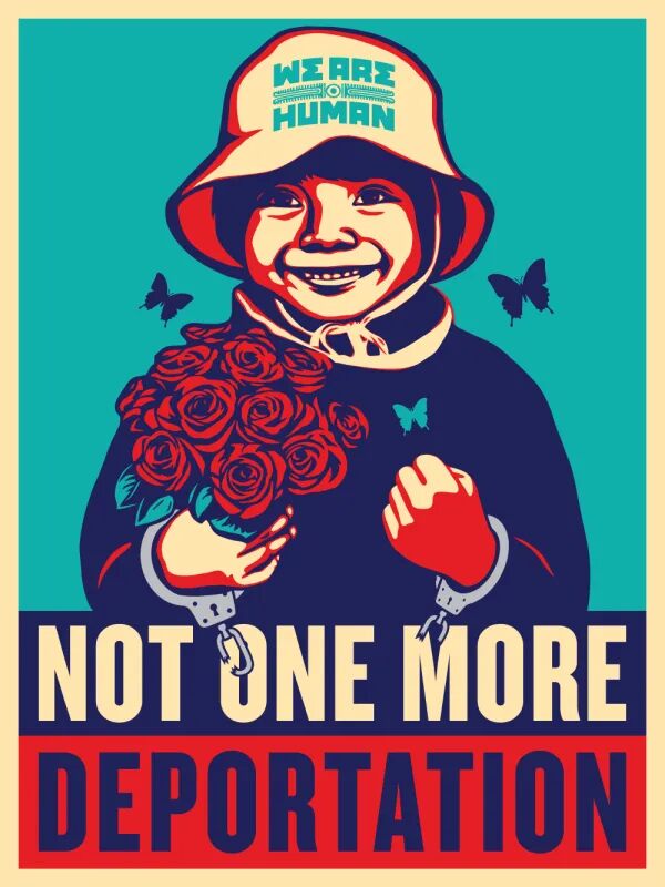 Not One More by Shepard Fairey x Ernesto Yerena — fine art print available at Rowang Gallery