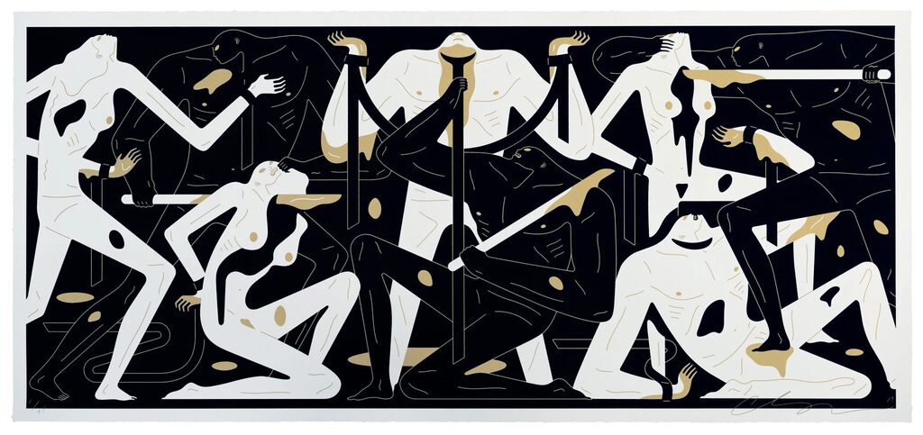 Stare into the Sun / Black & Gold by Cleon Peterson — fine art print available at Rowang Gallery
