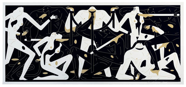 Stare into the Sun / Black & Gold by Cleon Peterson — fine art print available at Rowang Gallery