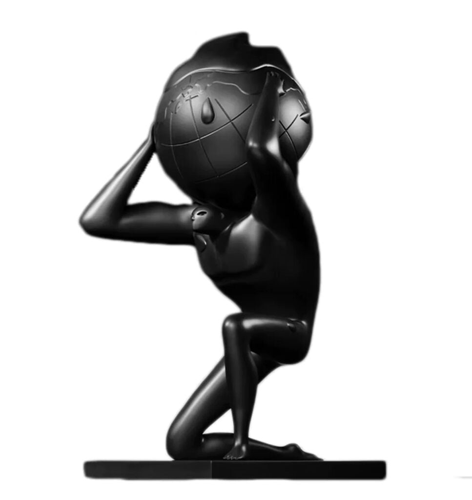 World On Fire by Cleon Peterson — sculpture available at Rowang Gallery