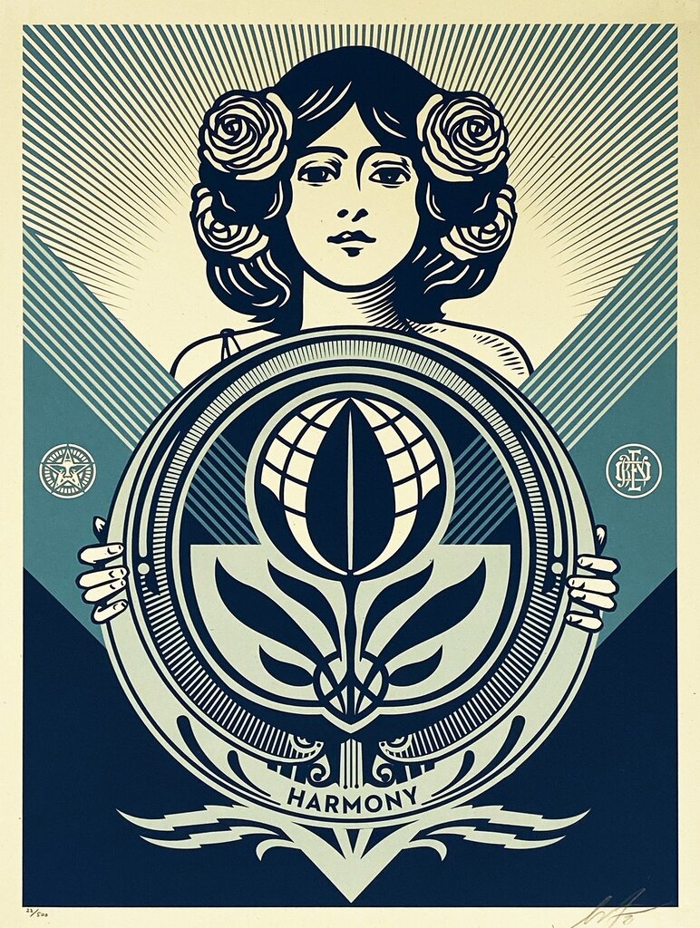 Protect Biodiversity-Cultivate Harmony by Shepard Fairey — fine art print available at Rowang Gallery