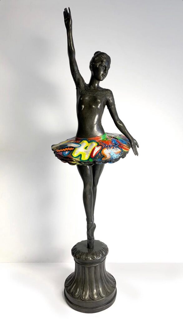 Passe Bronze Ballerina Dancer by Martin Whatson — sculpture available at Rowang Gallery