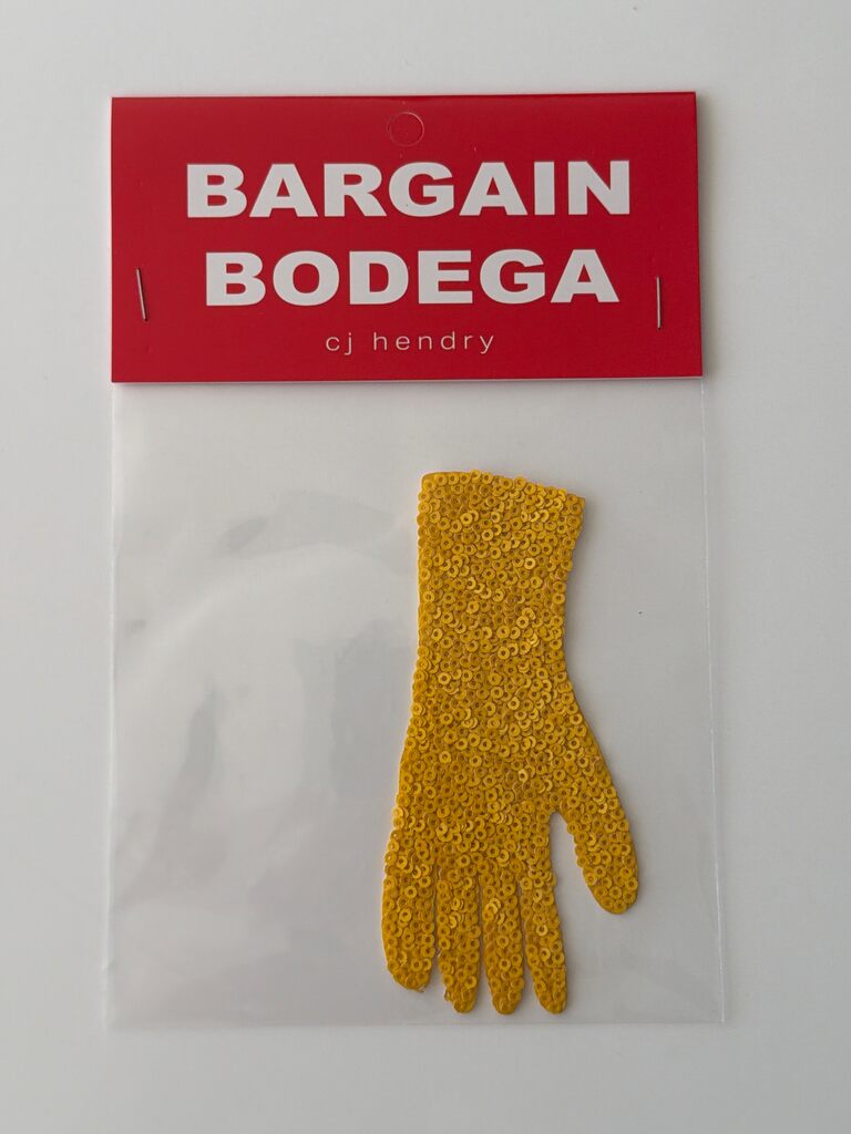 Bargain Bodega Sequin Patch - Yellow Glove by CJ Hendry — collectible available at Rowang Gallery