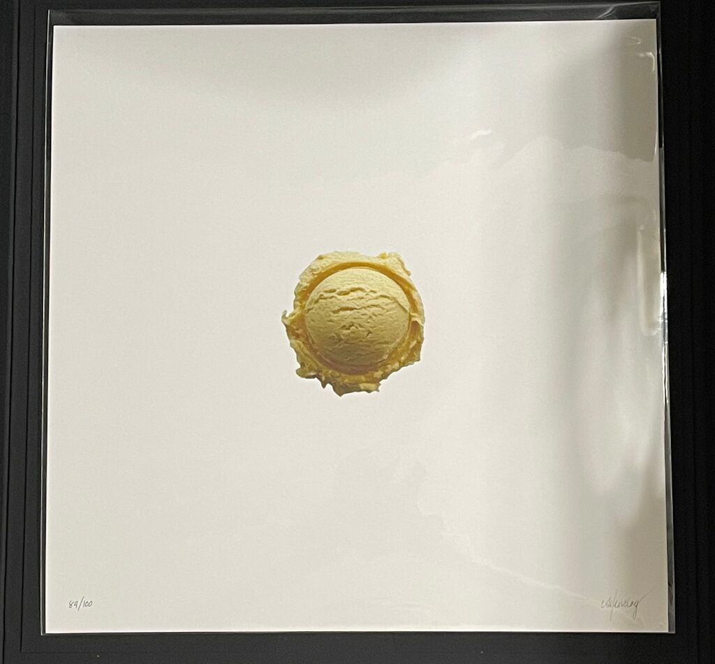 Vanilla Ice Cream Scoop by CJ Hendry — fine art print available at Rowang Gallery